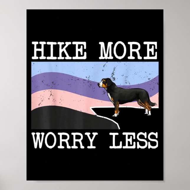 Poster Cachorro de montanha Entlebucher faça mais caminha (Frente)