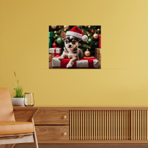 Poster Cachorro de Natal Chihuahua