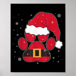 Poster Cachorro de Papai Noel Cachorro de Gato de Pata de