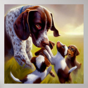 Poster Cachorro de Ponteiro Baixo Alemão