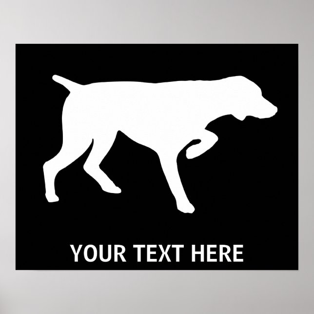 Póster Cachorro de Ponteiro de Curto-Alemão - Personalizá (Frente)