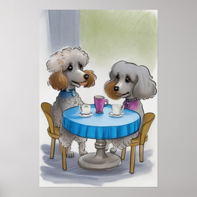 Poster Cachorro de Poodle (Frente)