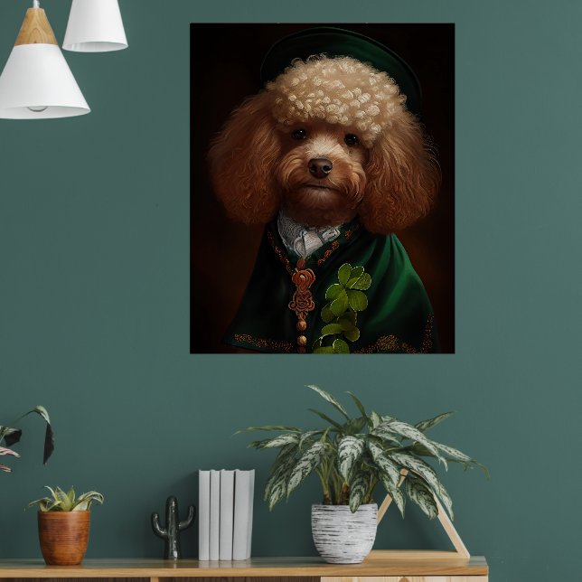 Poster Cachorro de Poodle na Rua. (Sala de Estar 1)