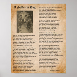 Poster Cachorro de soldado, poema de guerra inspirador