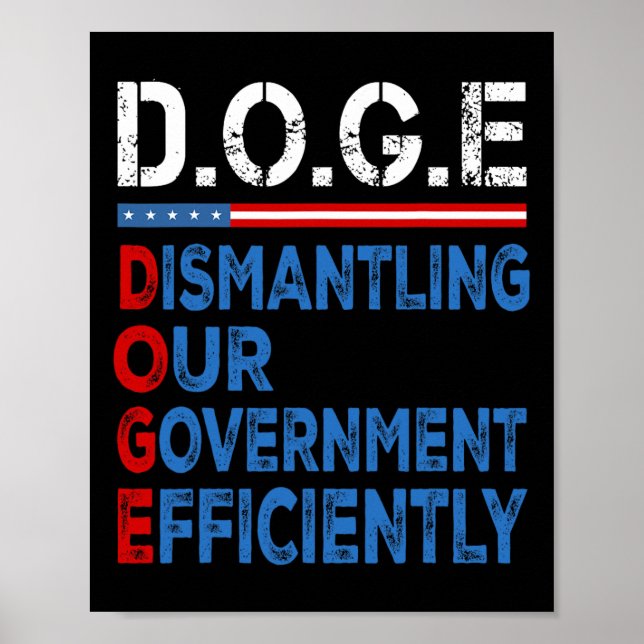 Poster Cachorro Desmontando Nosso Governo Eficientemente  (Frente)