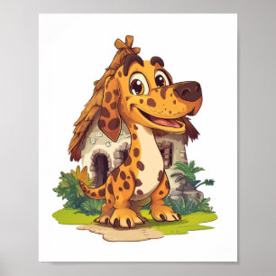 Poster Cachorro Dino � Cachorrinho Divertido Pré-Históric