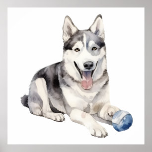 Poster Cachorro do Rouco de Aquarela