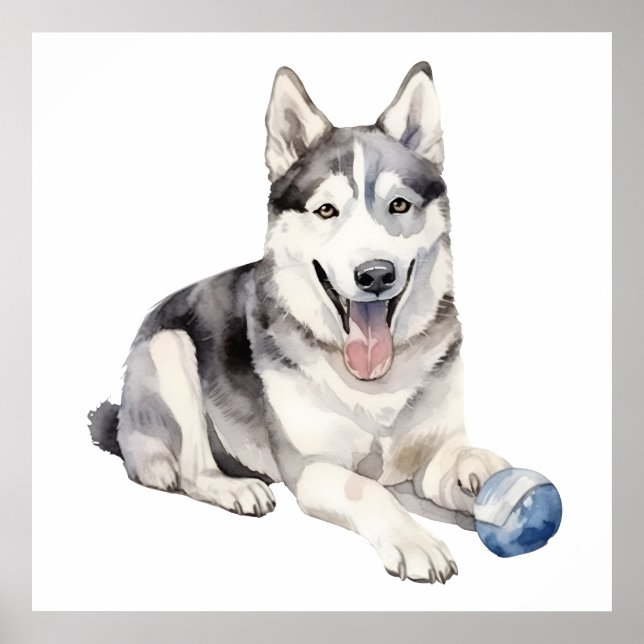 Poster Cachorro do Rouco de Aquarela (Frente)