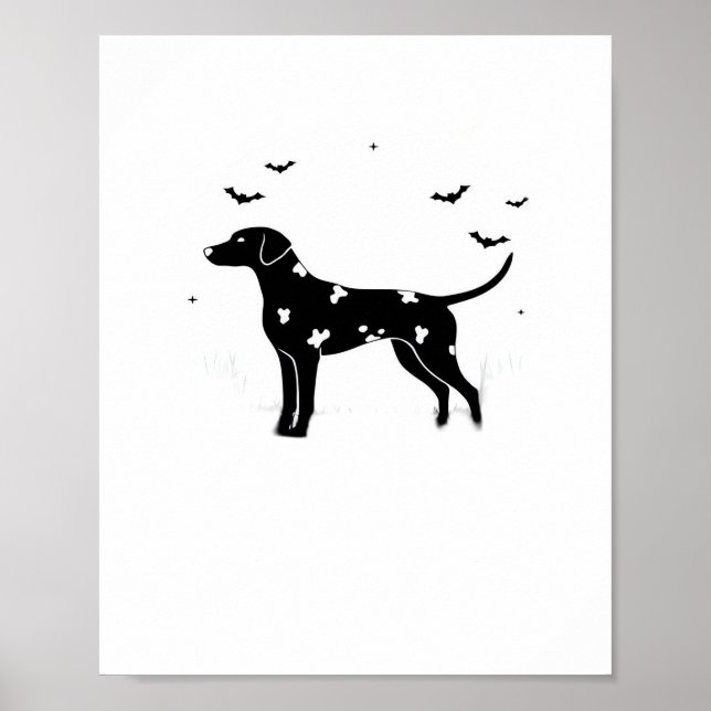 Poster Cachorro Doberman Pinscher - Silhueta da Lua de Ha (Frente)