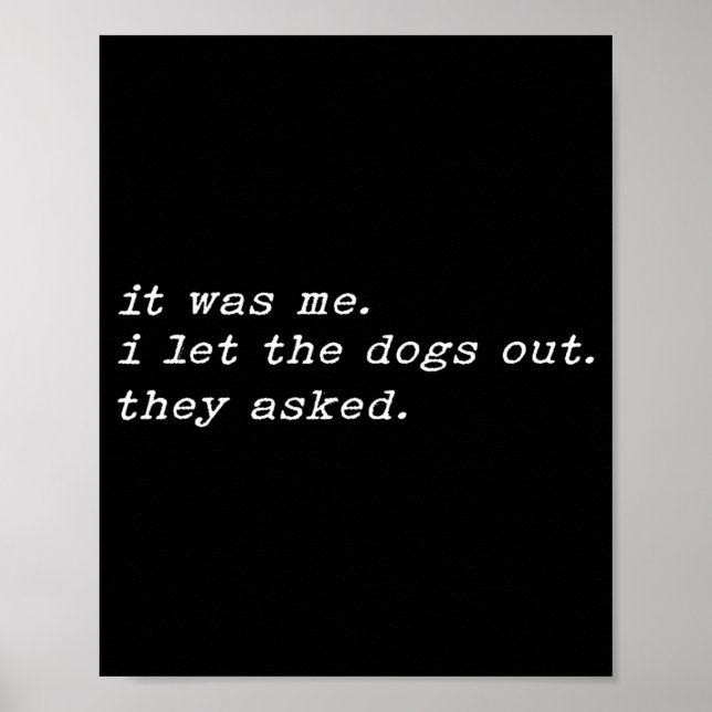 Poster Cachorro Engraçado Diz Meme Humor Citação Piada Sa (Frente)