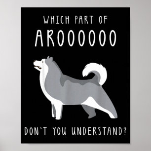 Poster Cachorro Engraçado Husky Mãe Corte Para Meninas E