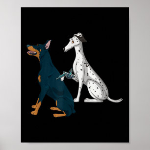 Poster Cachorro Engraçado Tatuando Tatuagens Amantes Tatu