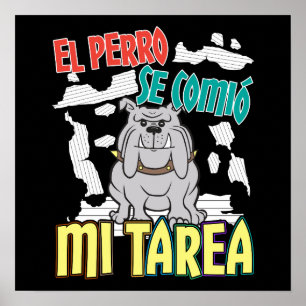 Poster Cachorro Espanhol Comeu Minha Lição de Casa - Perr