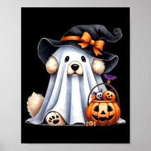 Poster Cachorro Fantasma de Halloween