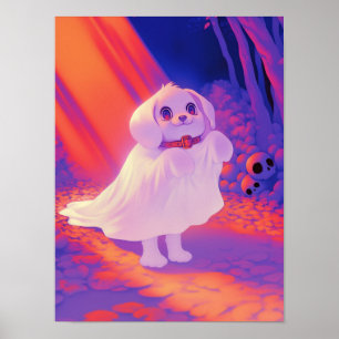 Poster Cachorro Fantasma Feliz