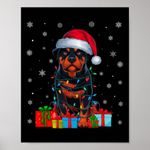 Poster Cachorro Feio Xmas Luz Santa Hatweiler Cachorro Ro