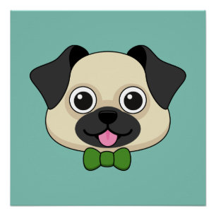 Póster Cachorro Feliz e Bonito com Papillon