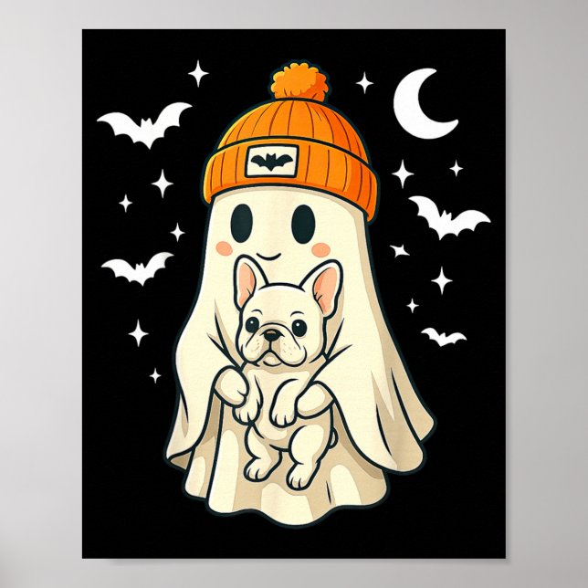Poster Cachorro Francês Fantasma Brinquedo Amante de Bull (Frente)