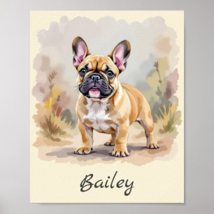 Poster Cachorro Francês Tan Fawn - Cachorro Francês Cacho