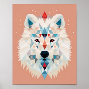 Poster Cachorro Geométrico Boho Fofo