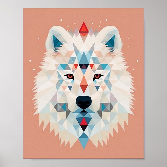 Poster Cachorro Geométrico Boho Fofo (Frente)