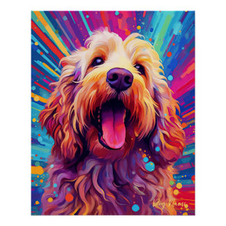 Póster Cachorro Goldendoodle 001 - Zetton Ziana