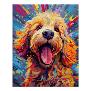Póster Cachorro Goldendoodle 003 - Zetton Ziana