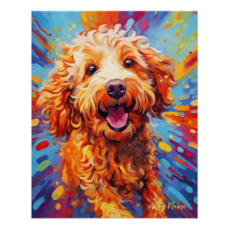 Póster Cachorro Goldendoodle 005 - Zetton Ziana