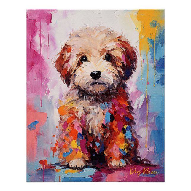 Póster Cachorro Goldendoodle Super Cute Puppy 002 - Xeno  (Frente)