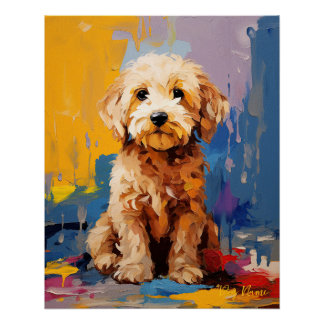 Póster Cachorro Goldendoodle Super Cute Puppy 003 - Xeno