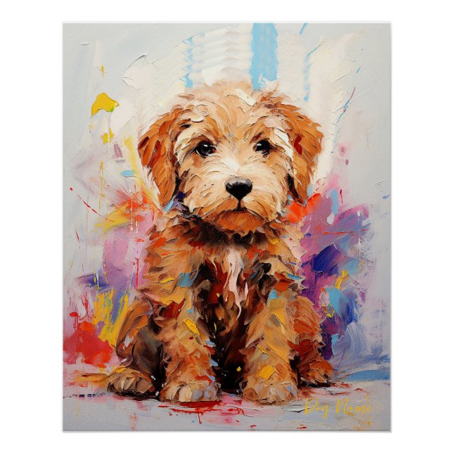 Póster Cachorro Goldendoodle Super Cute Puppy 004 - Xeno  (Frente)