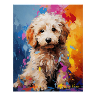 Póster Cachorro Goldendoodle Super Cute Puppy 005 - Xeno 