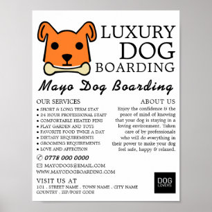 Poster Cachorro Laranja com Osso, Cachorro Embarcado, Pub