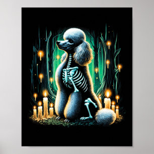 Poster Cachorro legal Esqueleto Cachorro de Halloween Cac