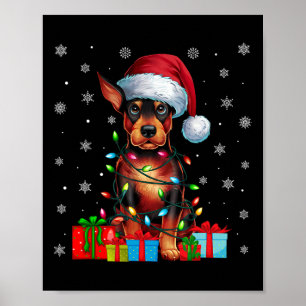 Poster Cachorro Luzes Feias Xmas Papais noeis Miniatura C