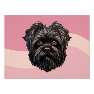Póster Cachorro Macaco Affens Terrier