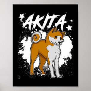 Poster Cachorro-mãe de Akita dizendo criador 33