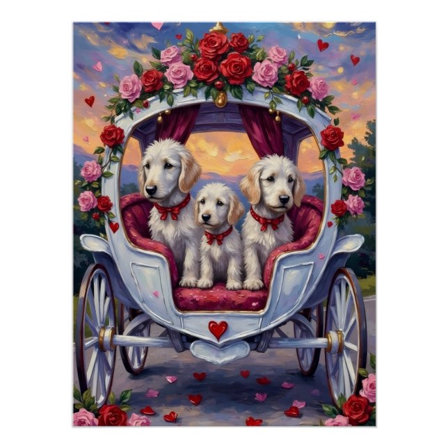 Póster Cachorro Maltês Dia dos Namorados  (Frente)