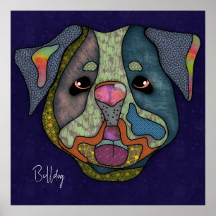 Poster Cachorro Maluco pintado à mão