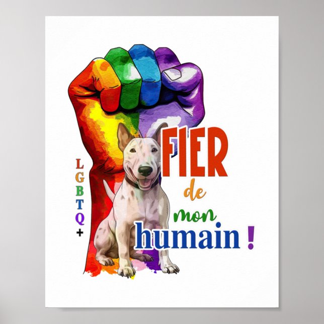 Poster Cachorro Miniatura Bullterrier (Frente)