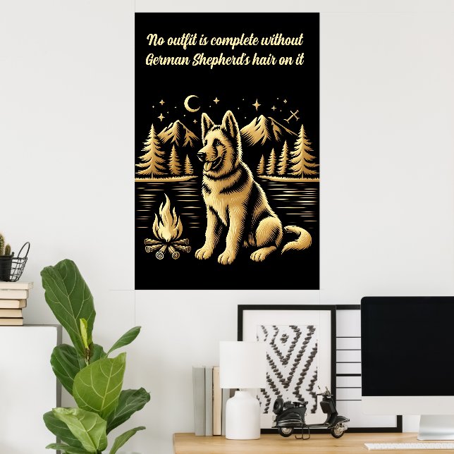 Poster Cachorro ouro por Campfire (Escritório em casa)