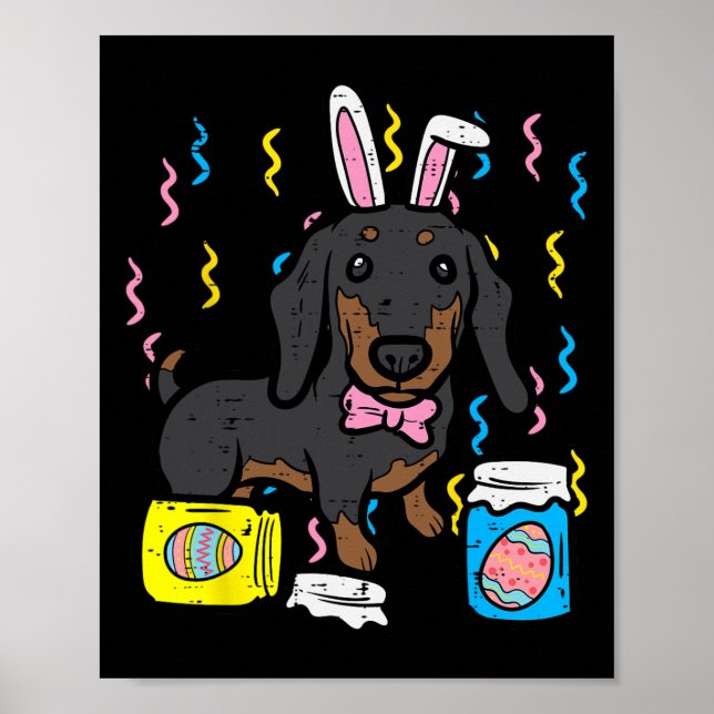 Poster Cachorro-páscoa Coelho Coelhinho Cute Ovo Rapariga (Frente)