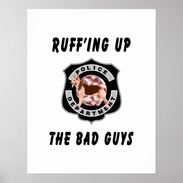 Póster Cachorro Policial K9 (Frente)