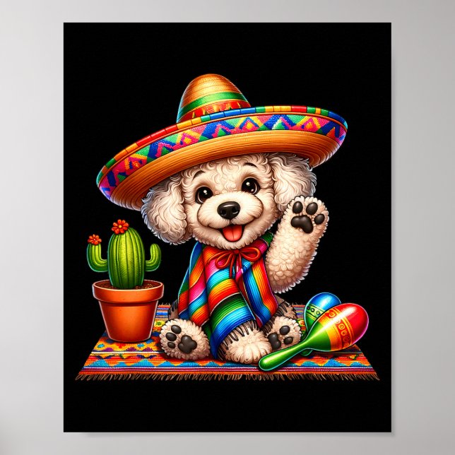 Poster Cachorro poodle fofo cinco de maio 2025 amantes de (Frente)