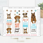 Poster Cachorro Puns Livros Funny Folha Imprimível<br><div class="desc">Estes bonitinhos marcadores temáticos para cães ilustrados são o favorzinho perfeito para o seu cão temido pewty ou apenas para aqueles que amam cachorros e adoram ler! Esta folha de modelo de marcadores apresenta quatro marcadores DIY prontos para recortar com um design pun pun impresso na frente. Com frases bonitas...</div>