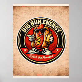 Poster Cachorro Quente - Big Bun Energy - Amantes de Comi