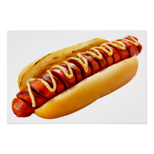 Póster Cachorro-quente da vibe de churrasco de verão do S