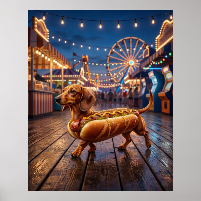 Poster Cachorro-quente Dachshund (Frente)