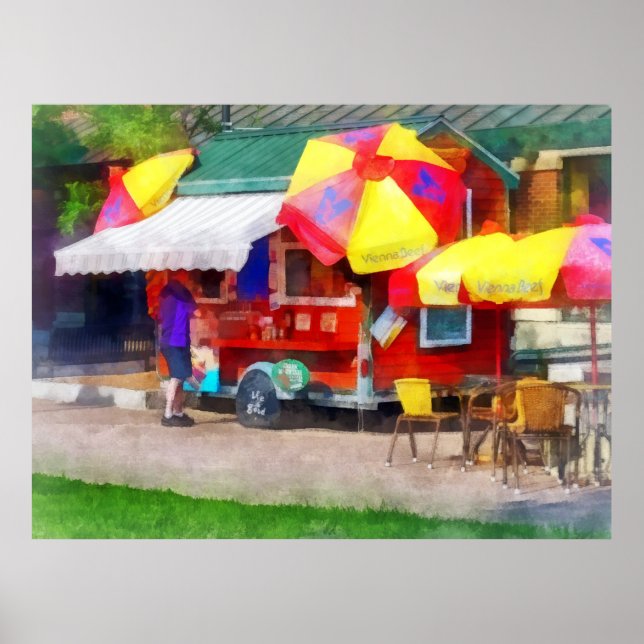 Póster Cachorro quente em shopping (Frente)