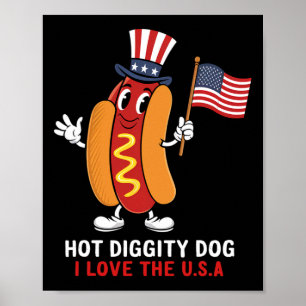 Poster Cachorro Quente Eu Amo O Patriótico Cachorro Quent